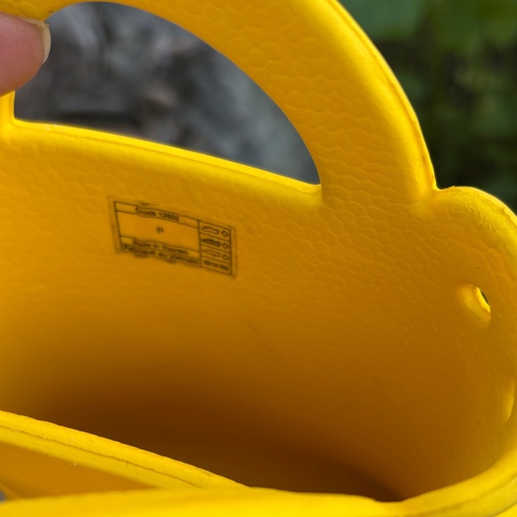 CROCS Kids Bright Yellow Rain Boots - Picture 7 of 8